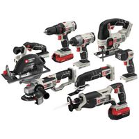 PORTER-CABLE PCCK619L8 Combination Kit, Battery Included, 20 V, 8-Tool, Lithium-Ion Battery 