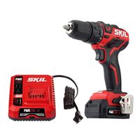 SKIL DL529002 Drill Driver Kit, Battery Included, 12 V, 2 Ah, 1/2 in Chuck, Hex Chuck 