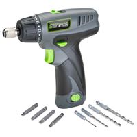 Genesis GLSD08B Screwdriver, Battery Included, 8 V, 1300 mAh, 1/4 in Chuck, Hex, Quick-Change Chuck 