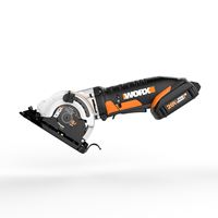 WORX WX523L Compact Circular Saw, Battery Included, 20 V, 3-3/8 in Dia Blade 
