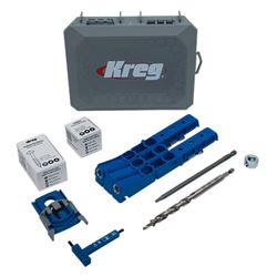 Kreg KPHJ320 Pocket Hole Jig, 1/2 to 1-1/2 in Clamping, 2-Guide Hole, Nylon/Steel/Thermoplastic Elastomer 
