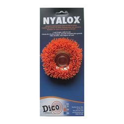 Dico Nyalox 7200006 Cup Brush, 3 in Dia, 5/8-11 Arbor/Shank, Nylon Bristle, Orange 