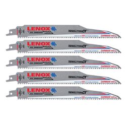 Lenox 2014225 Reciprocating Saw Blade, 1 in W, 9 in L, 8 TPI, Carbide Cutting Edge 