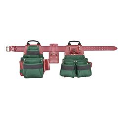 CLC Signature Elite Series 54531X Tool Belt Combo System, 40 to 52 in Waist, 58 in L, Nylon, Green, 17-Pocket 