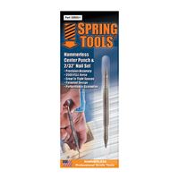 SPRING TOOLS 32R02-1 Center Punch and Nail Set, 2/32 in Tip, Steel 