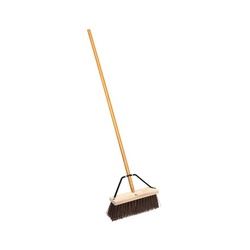 Simple Spaces 93400 Street Broom with Brace, 6-1/4 in L Trim, Polypropylene/Synthetic Fabric Bristle, 16 in L 