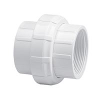 Xirtec 140 435908 Pipe Union with Buna O-Ring Seal, 1 in, FPT, PVC, White, SCH 40 Schedule, 150 psi Pressure 