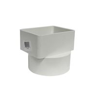 CANPLAS 414463BC Downspout Adapter, 3 x 4 in Connection, Hub, PVC, White 