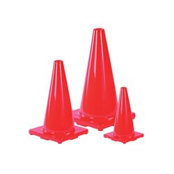 Safety Works 10073409 Safety Cone, 18 in H Cone, Bright Orange Cone 