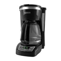 Black+Decker CM1160B-1 Coffee Maker, 12 Cup Capacity, 975 W, Glass/Plastic, Black, Button Control 