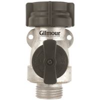 GILMOUR MFG 801074-1001 Single Shut-Off Valve, 3/4 in, Female x Male, 60 psi Pressure, Aluminum Body 