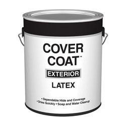 Valspar Cover Coat 044.0000555.008 Exterior Paint, Flat, White, 5 gal Pail 