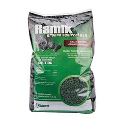 Ramik 116352 Ground Squirrel Bait, Pellet, Characteristic, Mild, Green, 4 lb Pouch 