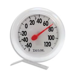 Taylor 5630 Thermometer, 6 in Display, -60 to 120 deg F, Metal Casing, Multi-Color Casing 