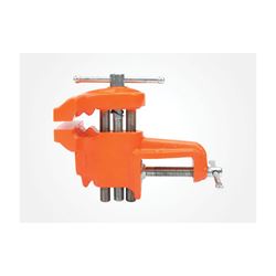 PONY 13025 Light-Duty Vise, 2-1/2 in Jaw Opening, 3 in W Jaw, 1-1/2 in D Throat, Cast Iron, Clamp-On Jaw 