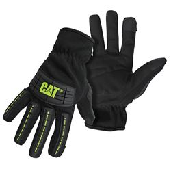 CAT CAT012240L Utility Gloves, L, Elastic Wrist Cuff, Black 