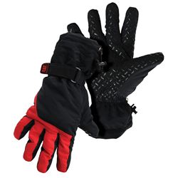 CAT CAT016203L Winter Gloves, Mens, L, Shirred Elastic Wrist Cuff, Silicone, Black 