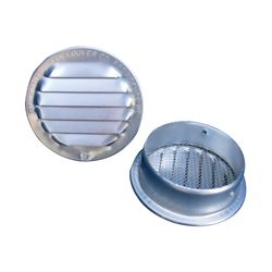 Maurice Franklin RL-100 1 Mini Louver with Insect Screen, 1.219 in W, Round, Aluminum, Mill 