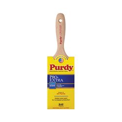 Purdy Swan Pro-Extra 144400740 Square Edge Wall Brush, 5-3/4 in L Handle, Beavertail Handle, Stainless Steel Ferrule 