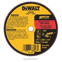 DeWALT DW8724 Die Grinder Wheel, 4 in Dia, 0.035 in Thick, 5/8 in Arbor, 60 Grit, Aluminum Oxide Abrasive 