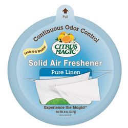 Citrus Magic 616472871 Solid Air Freshener, 8 oz, Pure Linen, 350 sq-ft Coverage Area 6 Pack 