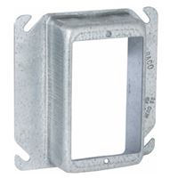 Raco 8775 Electrical Box Cover, 4 in L, 1-1/4 in W, Square, 1-Gang, Steel, Gray/Silver 