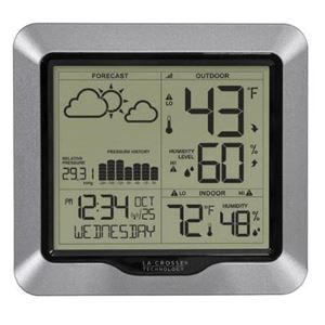 La Crosse 308-1417 Weather Station, Battery, 32 to 99 deg F, 10 to 99 % Humidity Range, LCD Display