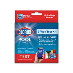 Clorox 72000CLX Test Kit, 3-Way, Bromine, Chlorine, pH Testing 