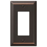 AmerTac Century 163RDB Switch Wallplate, 4-15/16 in L, 2-7/8 in W, 1 -Gang, Stamped Steel, Aged Bronze, Pack of 6 