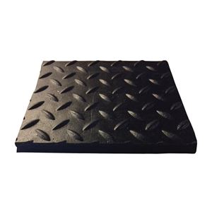 Flexgard SMA4836-DG1/2 Stall Mat, 3 ft L, 4 ft W, 1/2 in Thick, Diamond Plate Pattern, Black 50 Pack