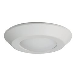 HALO BLD4 Series BLD406930WHR Backlit Downlight with Wide Distribution, 8 W, 120 V, LED Lamp, Aluminum, Matte White 
