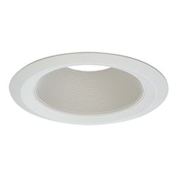 HALO ETN-6109WB Baffle Trim, 6 in Dia Recessed Can, Plastic Body, White 