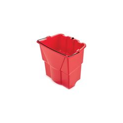 Rubbermaid Wavebrake 2064907 Dirty Water Bucket, 18 qt Capacity, Plastic Bucket/Pail, Red 