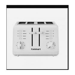 Cuisinart CPT-142 Electric Toaster, 120 V, 850 W, Plastic, White 