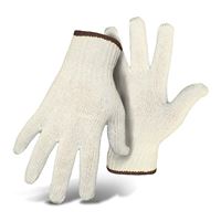 Boss 300W Gloves, Mens, L, String Knit Cuff, Cotton/Poly, White 