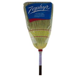 Zephyr Black Beauty 32124 Broom, #24 Sweep Face, Broomcorn Bristle, Gold Bristle 