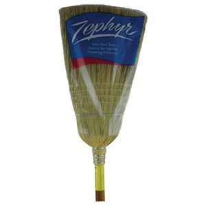 Zephyr 33036 Warehouse Broom, #34 Sweep Face, Natural Fiber Bristle, Amber