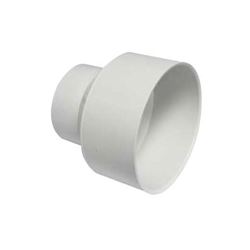 IPEX 414219BC Sewer Increaser Coupling with Stop, 6 x 4 in, Hub, PVC, White 