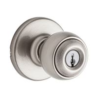 Kwikset 400P15RCALRCSV1 Entry Door Lock, 3 Grade, Satin Nickel, Knob Handle, 2-3/8 to 2-3/4 in Backset, Universal Hand 