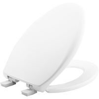 Mayfair Affinity Series 187SLOW-000 Closed-Front Toilet Seat, Elongated, Plastic, White, Easy Clean, Whisper Close Hinge 