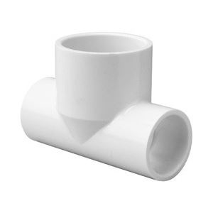 LASCO 401166BC Reducing Pipe Tee, 1-1/4 x 1/2 in, Slip, PVC, SCH 40 Schedule