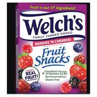 Welchs PIM05092 Fruit Snack, Blackberry, Blueberry, Cherry, Dark Cherry, Raspberry, Strawberry Flavor, 5 oz Bag, Pack of 12 