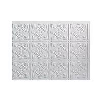 Fasade Traditional 1 PB5001 Wall Tile, 18 in L Tile, 24 in W Tile, Matte White 
