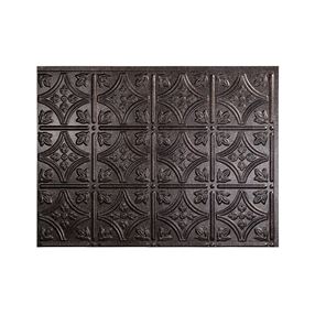 Fasade Traditional PB5027 Wall Tile, 18 in L Tile, 24 in W Tile, Smoked Pewter