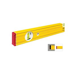 Stabila 29072 AS Level, 72 in L, 3-Vial, Non-Magnetic, Aluminum, Yellow 