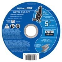 Avanti Pro PBD050063101F Cut-Off Disc, 5 in Dia, 1/16 in Thick, 7/8 in Arbor, 36 Grit, Coarse 