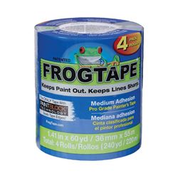 FrogTape 104956 Pro Grade Painters Tape, 60 yd L, 1.41 in W, Blue 