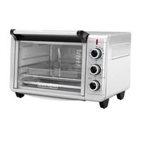 Black+Decker TO3215SS Air Fry Toaster Oven, 1500 W, Knob Control, Black/Silver 