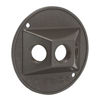 Hubbell 5197 Series 5197-7 Cluster Cover, 4-1/8 in Dia, 1.094 in L, 4-1/8 in W, Round, 1-Gang, Die-Cast Aluminum 