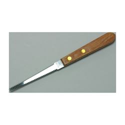 Chef Craft 21525 Grapefruit Knife, 3-1/2 in L Blade, Stainless Steel Blade, Wood Handle, Brown Handle 